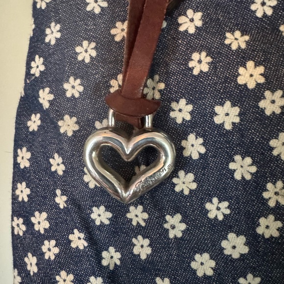 [Brighton] White Daisy Blue Denim and Braided Leather Purse 🌼